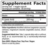 BESTE R-Liponsäure/stabilisiertes NA-R-ALA 200 mg – 60 Kapseln