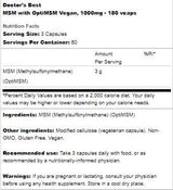 BESTES veganes MSM 1000 mg | Mit OptiMSM – 180 Kapseln