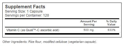 BESTES Vitamin C + Quali™ C 500 mg – 120 Kapseln