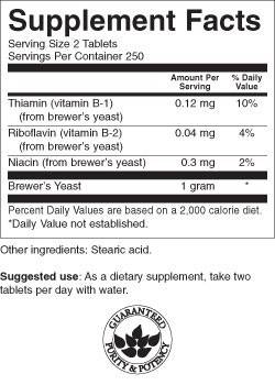 Brauerhefe 500 mg 500 Tabletten