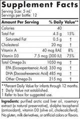 DHA für Babys | 1050 mg Omega-3 mit Vitamin D – 60 ml