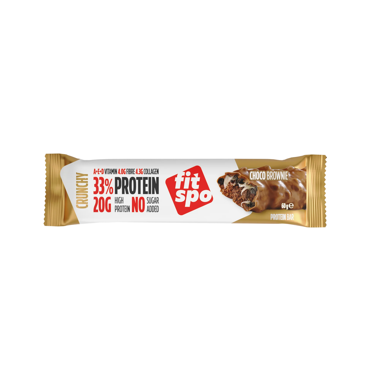 Delight+ Crunchy Protein Bar Schokolade Brownie - 60 Gramm