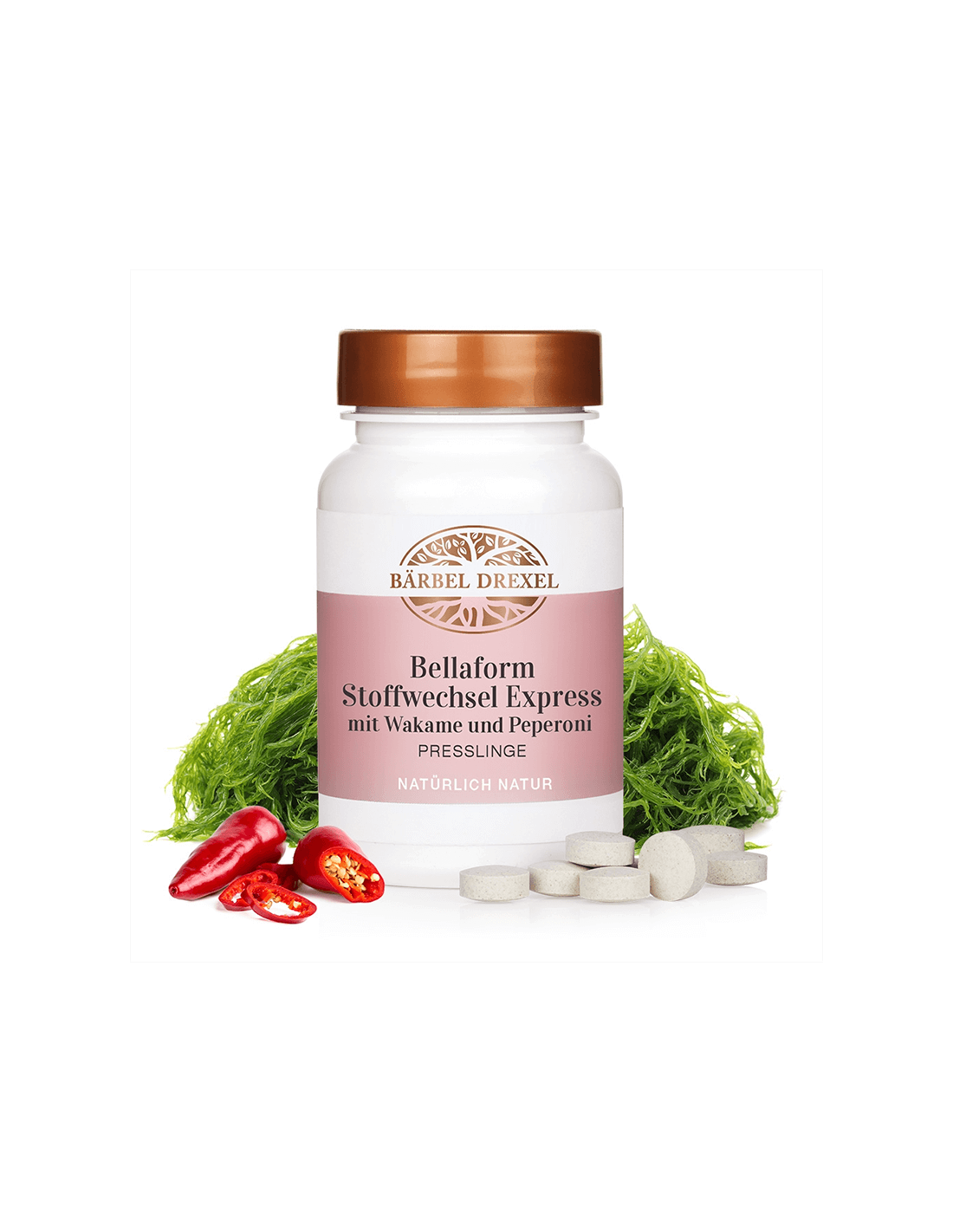 Für einen schnellen Stoffwechsel – Wakame- und Chili-Formel – Bellaform, 120 Tabletten <tc>Bärbel Drexel</tc>