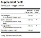 Berberin-Komplex mit Zimt, Gymnema und Bockshornklee 600 mg – 90 Kapseln