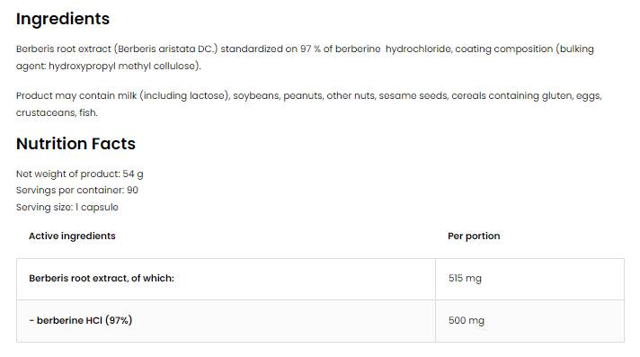 Berberin HCl 500 mg | 97 % Berberiswurzelextrakt 90 Kapseln