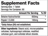 Betain HCL 650 mg/90 Tabs