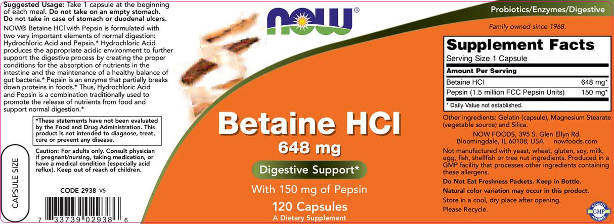 Betain HCl 648 mg – 120 Kapseln