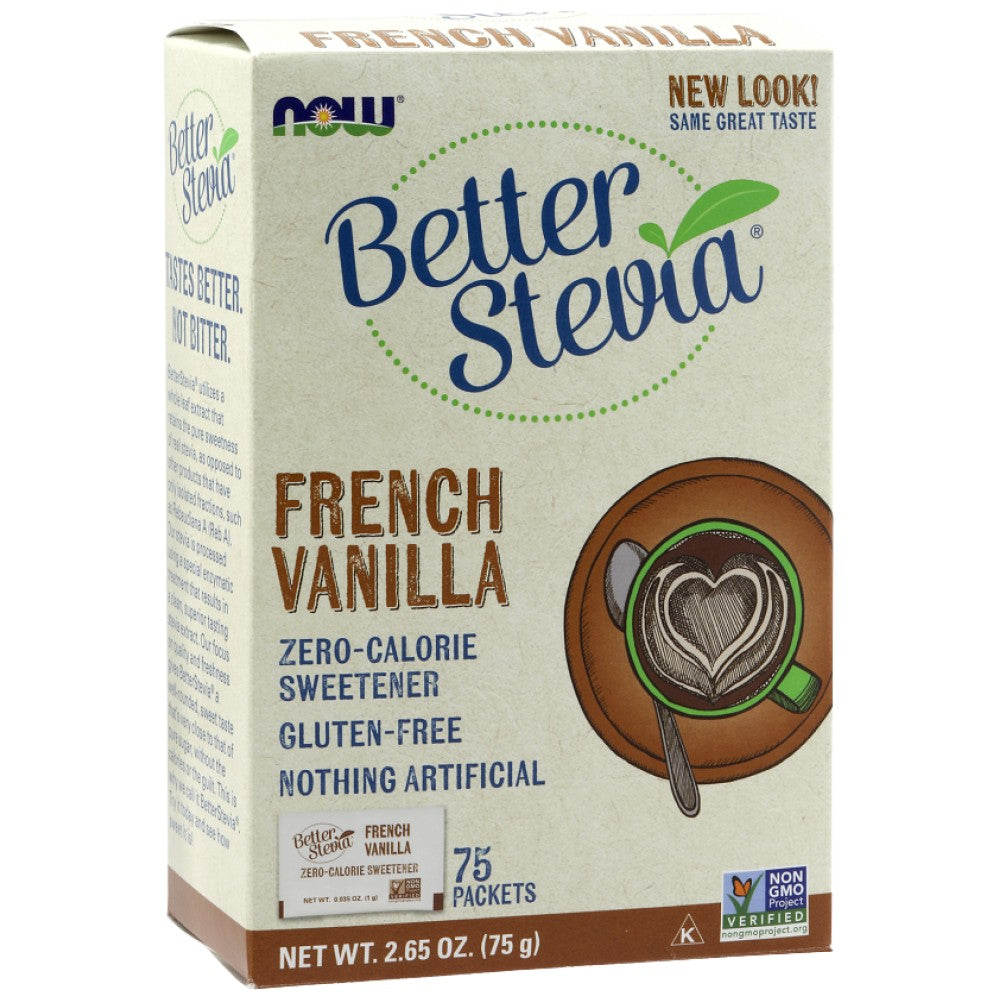 Bessere Stevia®-Pakete | Französische Vanille – 75 Päckchen