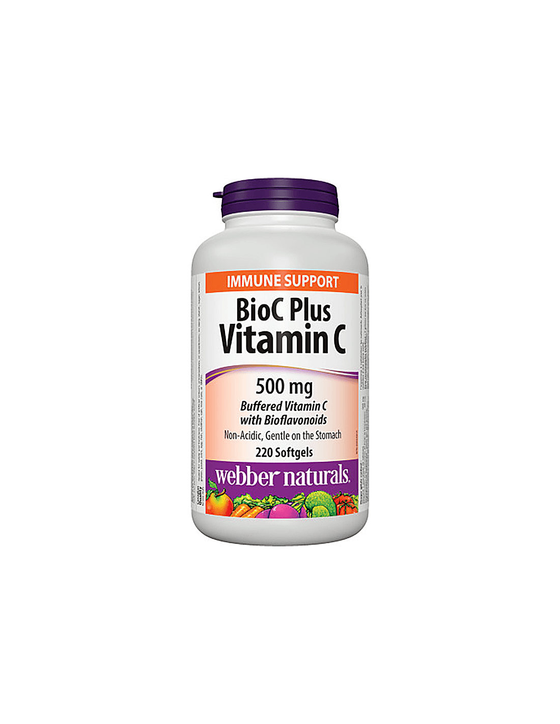 BioC Plus Vitamin C 500 mg – Vitamin C 500 mg (gepuffert) mit Bioflavonoiden 60 mg, 220 Softgel-Kapseln