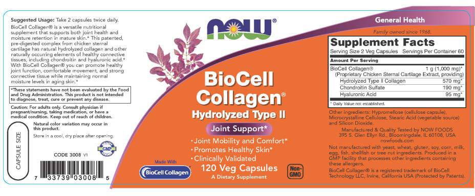 BioCell Collagen/Hydrolysiertes Typ II – 120 Kapseln