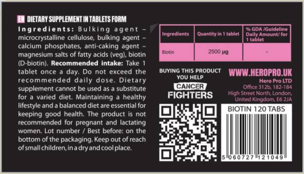 Biotin 2500 µg 120 Tabletten