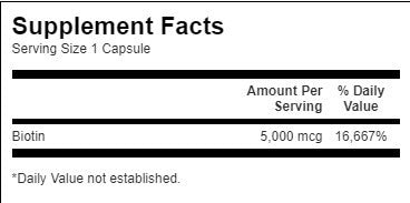 Biotin 5000 µg – 100 Kapseln