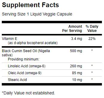 Schwarzkümmelöl 500 mg – 60 Gelkapseln