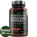 Schwarzer Maca-Wurzel-Komplex 5000 mg/180 Kapseln, 180 Tage/ <tc>Nutravita</tc>