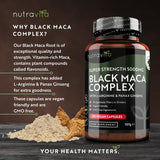 Schwarzer Maca-Wurzel-Komplex 5000 mg/180 Kapseln, 180 Tage/ <tc>Nutravita</tc>