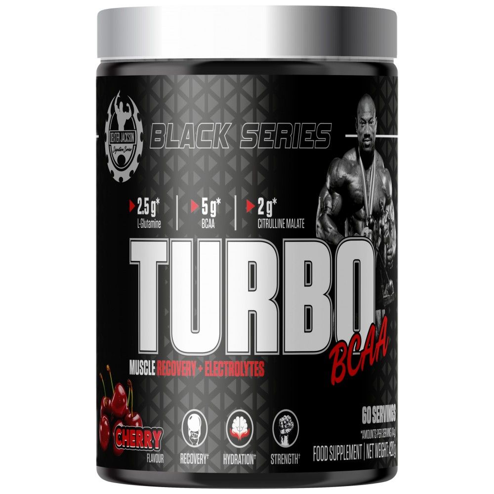 Schwarze Serie | Turbo BCAA Muskelregeneration und Elektrolyte – 420 Gramm