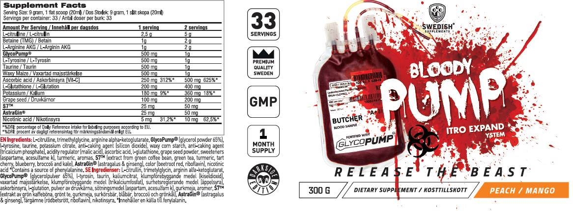 Bloody Pump/Stim-Free Nitro Expand System – 300 Gramm
