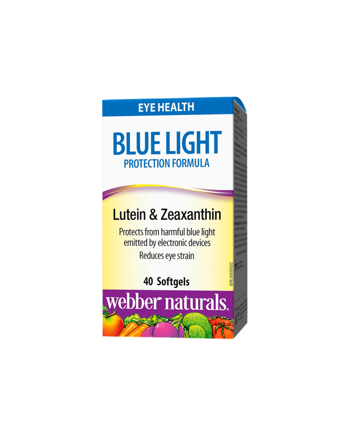 Lutein- und Zeaxanthin-Formel für starkes Sehen – Blaulichtschutz – Schutz digitaler Geräte, 40 Softgel-Kapseln