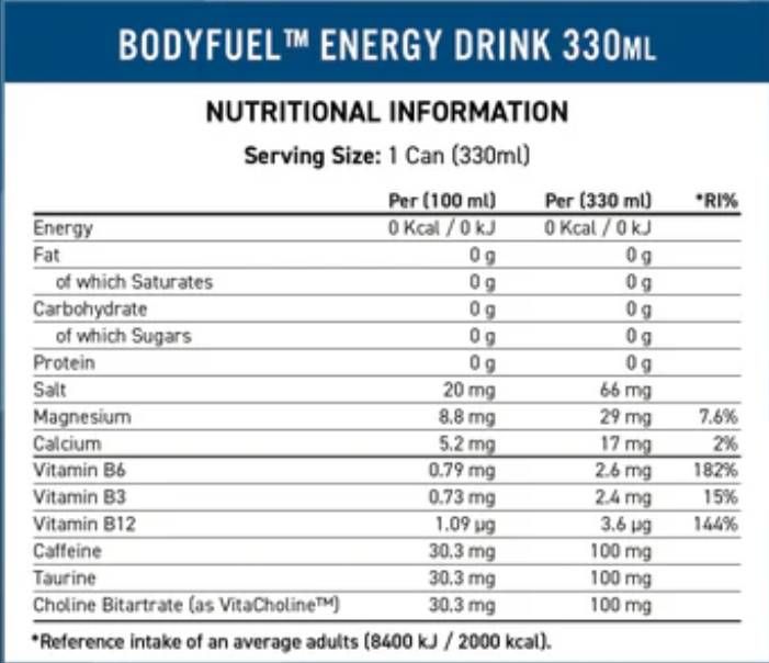 Bodyfuel Energy Dosen – 330 ml