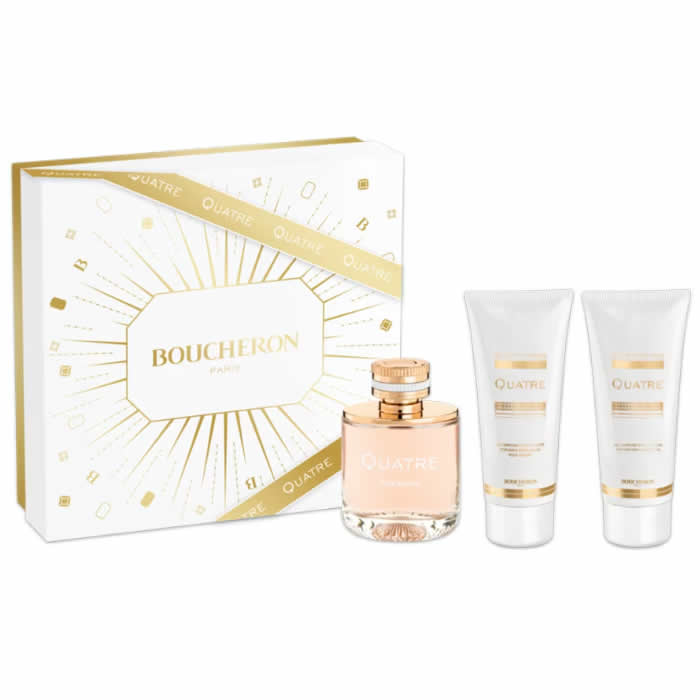 <tc>BOUCHERON</tc> Quatre Iconic für Damen Eau de Parfum 100 ml + Blondes Parfüm 100 ml + Sandelholz 100 ml