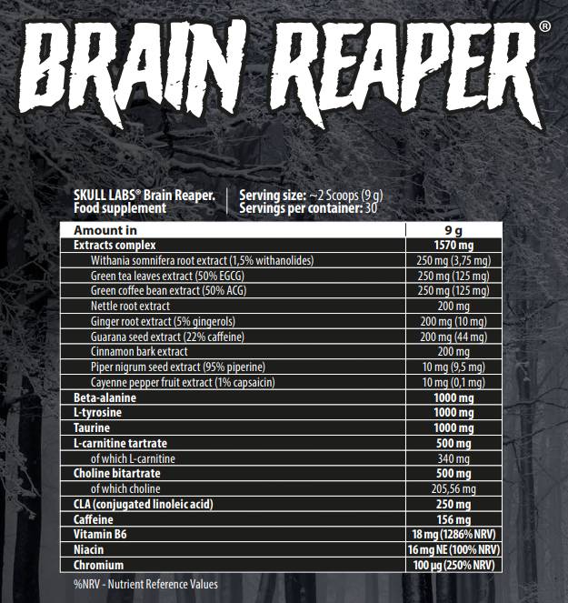 Brain Reaper | Thermogener Brenner Pre-Workout – 270 Gramm