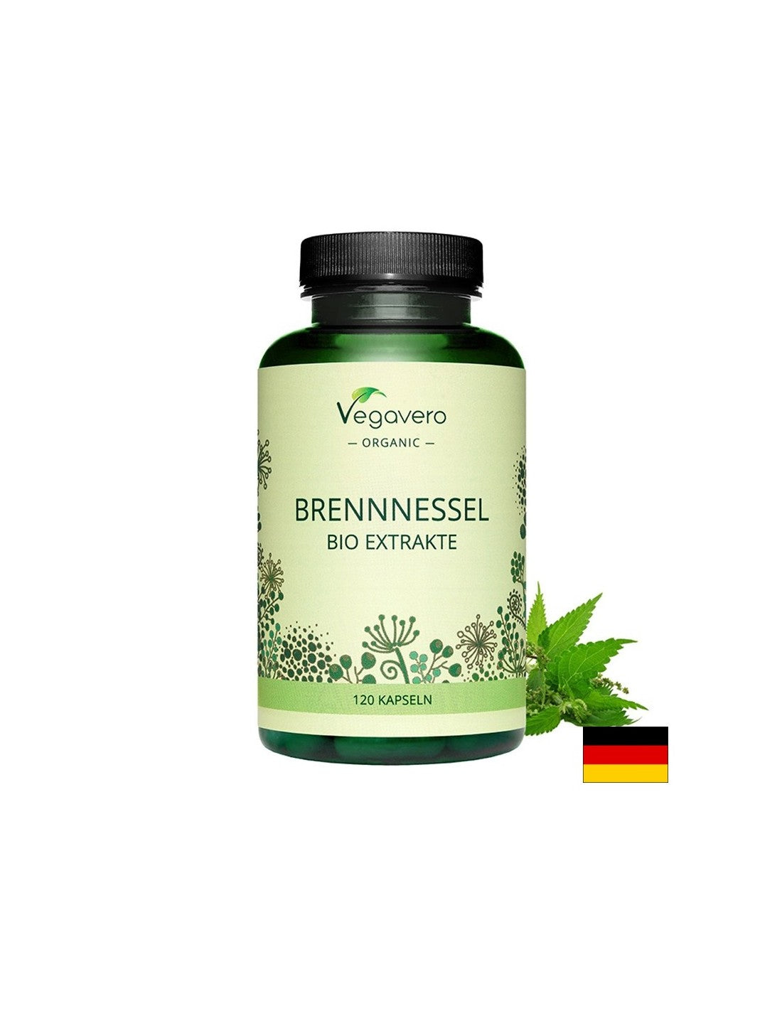 Bio-Brennessel-Extrakt - Brennessel Bio Extrakte, 120 Kapseln <tc>Vegavero</tc>