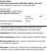 Bromelain 3000 GDU 500 mg | Hohe Wirksamkeit – 90 Kapseln