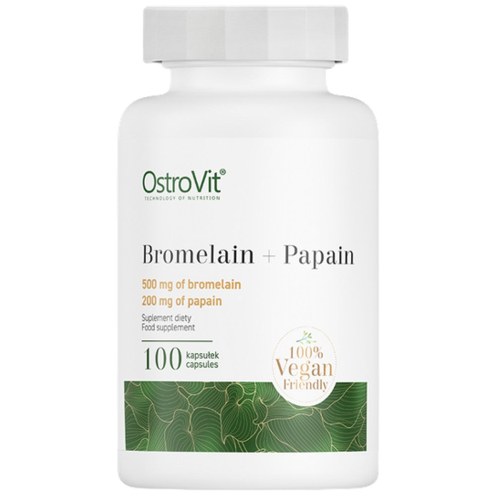 Bromelain + Papain-Enzyme 100 Kapseln