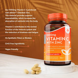 Vitamin C 1000 mg mit Zink (Albion® Zink) 15 mg, 210 Tabletten <tc>Nutravita</tc>