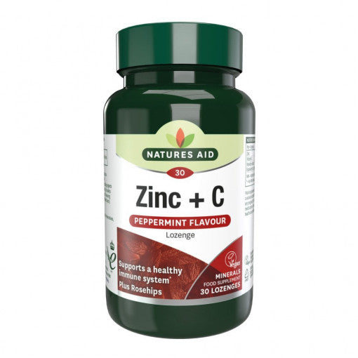 Zink + Vitamin C (Zink + Vitamin C) 30 Lutschtabletten NaturesAid