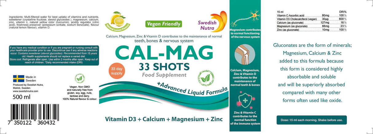 CAL-MAG /500 ML, 33 DOSEN/ <tc>Swedish Nutra</tc>