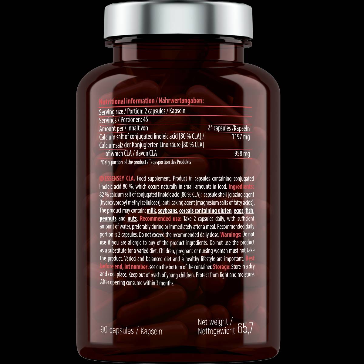 CLA 599 mg – 90 Kapseln