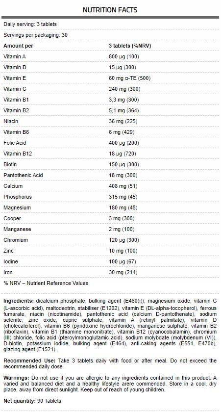 CORE Vita/Premium Multivitamin-Formel – 90 Tabletten
