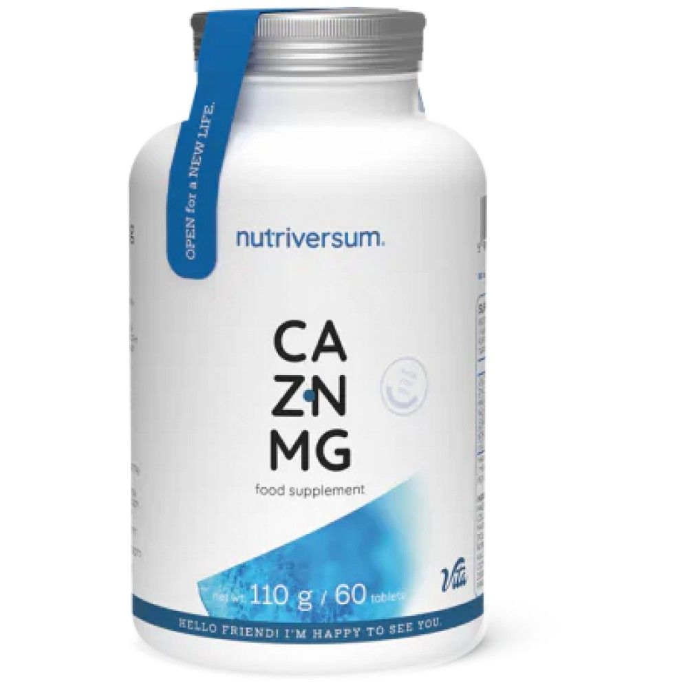 Ca/Zn/MG | Calcium-Magnesium-Zink-Formel – 60 Tabletten