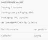 Koffein 200 Power – 100 Kapseln