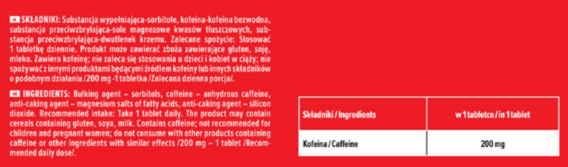 Koffein 200 mg – 200 Tabletten