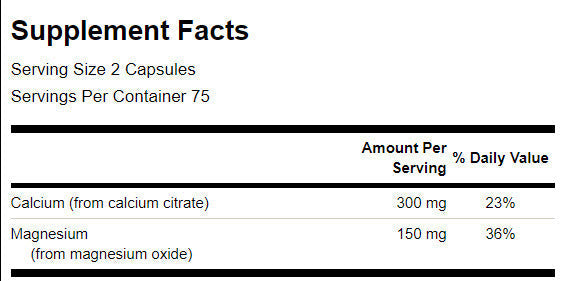 Calciumcitrat plus Magnesium – 150 Kapseln