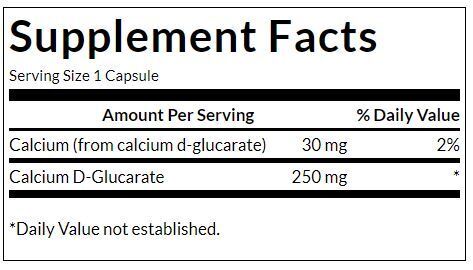 Calcium-D-Glucarat 250 mg – 60 Kapseln