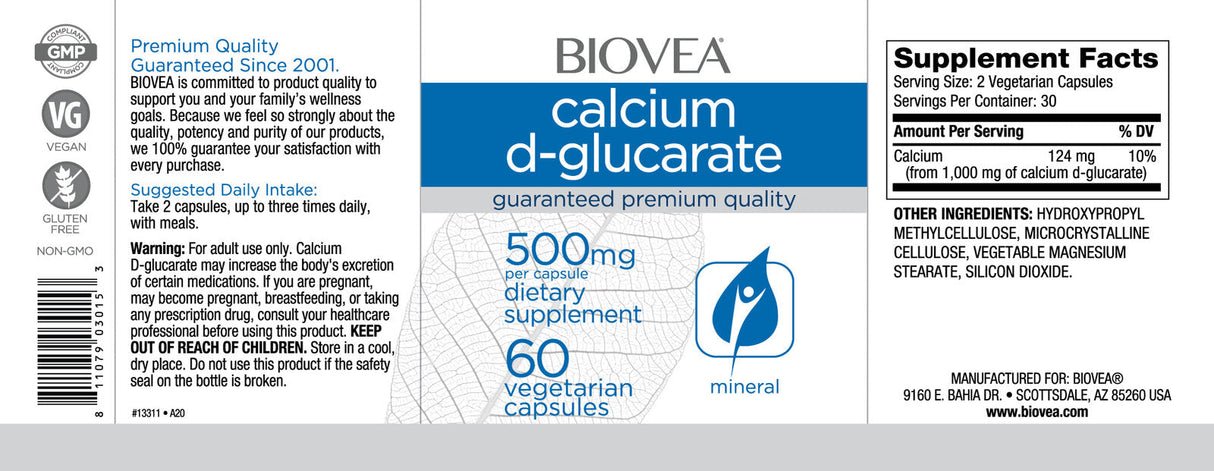 Calcium-D-Glucarat 500 mg/60 Kapseln