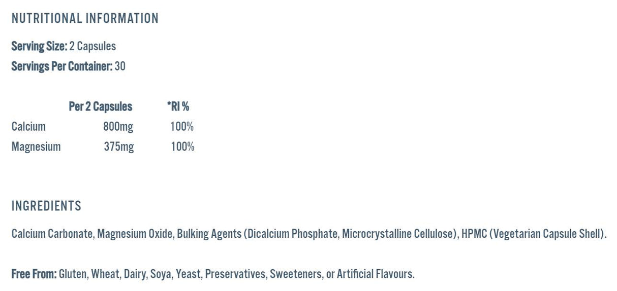 Calcium & Magnesium Vitality – 60 Kapseln