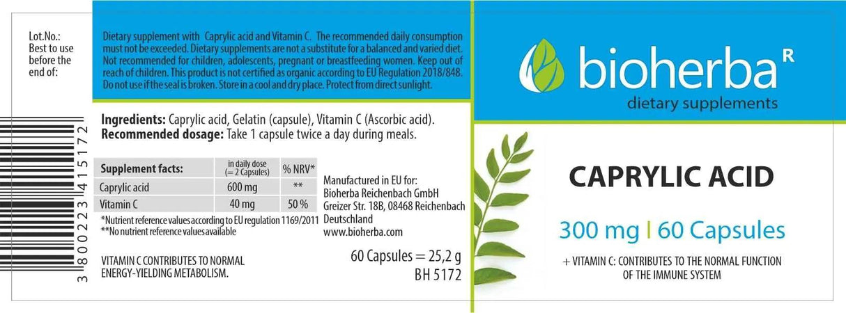 Caprylsäure 300 mg – 60 Kapseln