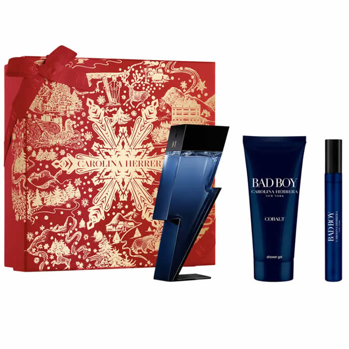 <tc>CAROLINA HERRERA</tc> Bad Boy Cobalt Eau de Parfum Spray 100ml Set 3-teilig
