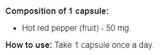 Cayennepfeffer 50 mg – 100 Kapseln