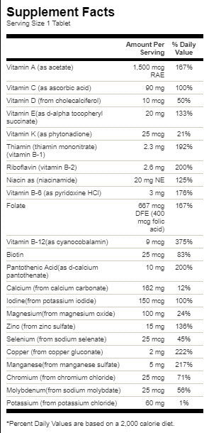 Century Formula Multivitamin ohne Eisen – 130 Tabletten