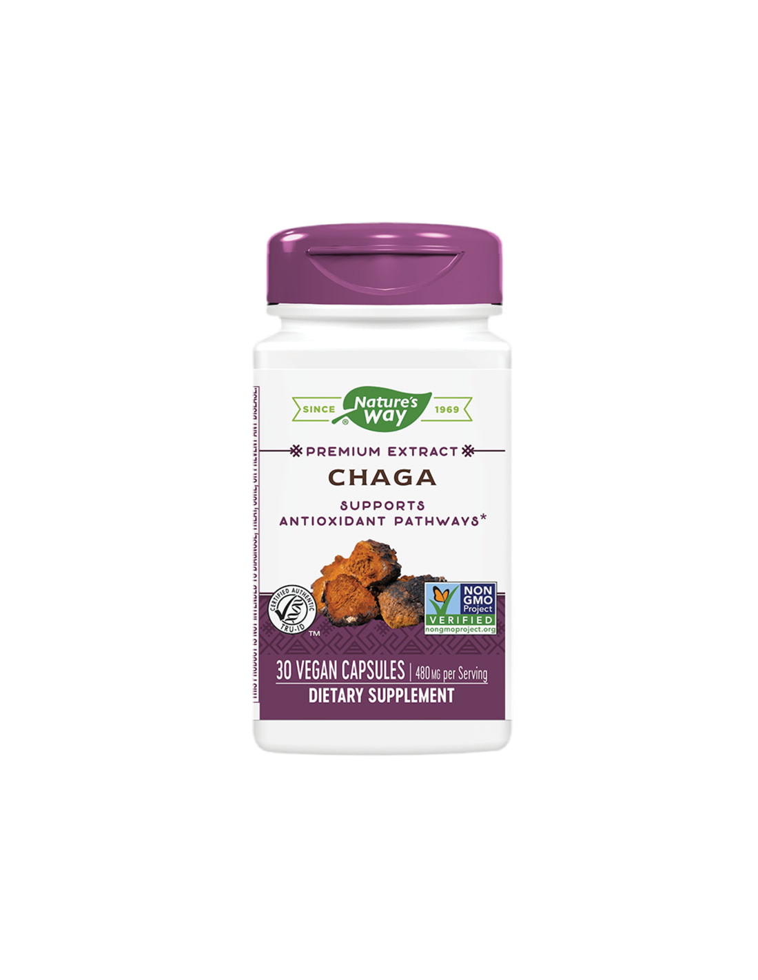 Chaga/Chaga 480 mg x 30 Kapseln Nature's Way