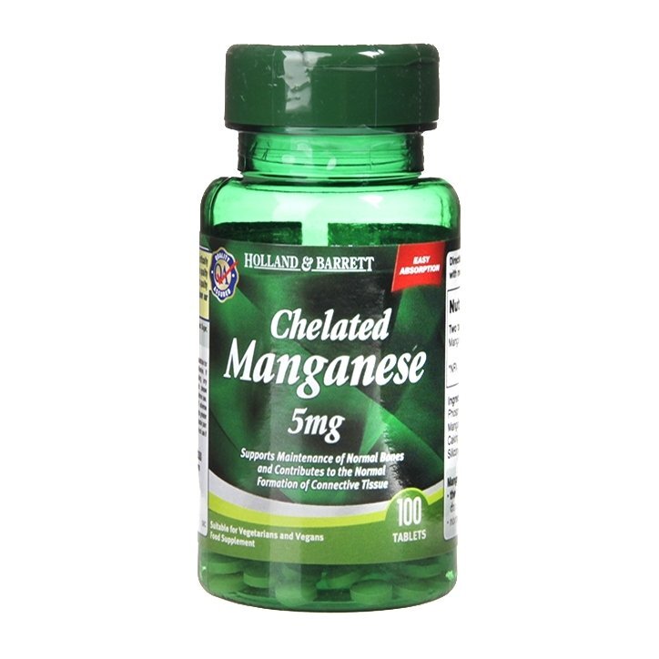Chelatisiertes Mangan 5 mg 100 Tabletten HOLLAND & BARRETT
