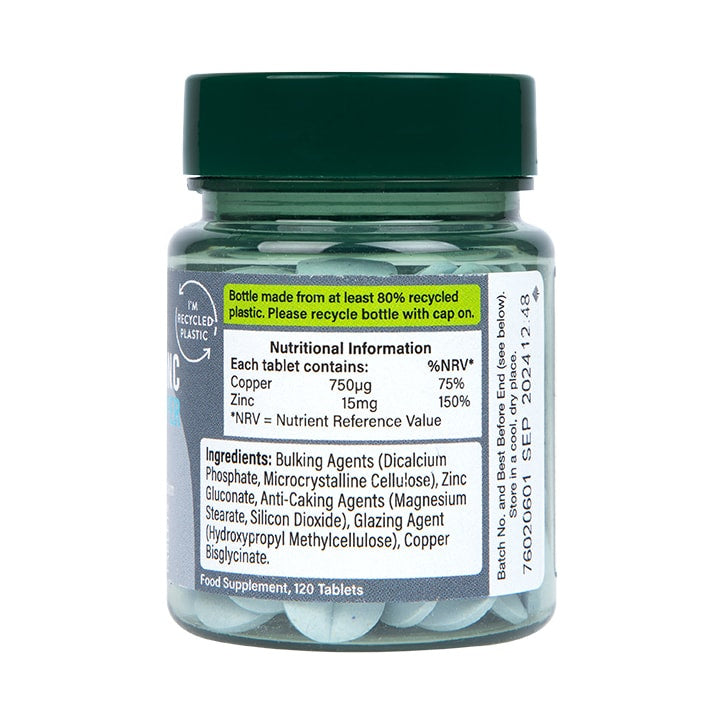 Chelatisiertes Zink und Kupfer 15 mg – 120 Tabletten