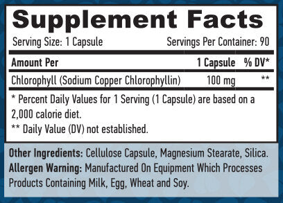 Chlorophyll 100 mg. 90 Vcaps