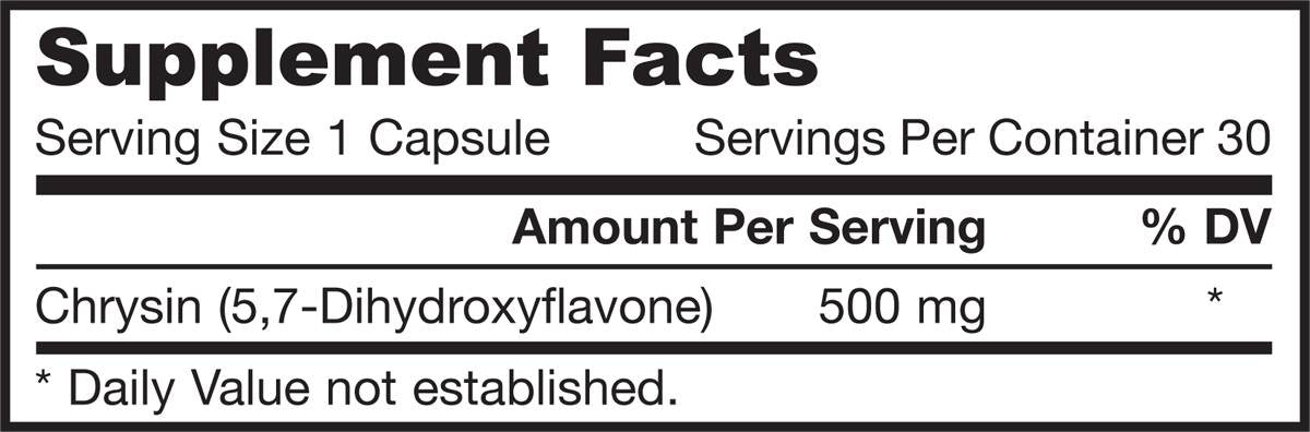 Chrysin 500 mg 30 Kapseln