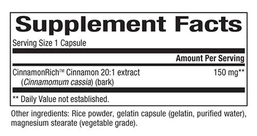 Zimtextrakt 150 mg 60 Kapseln